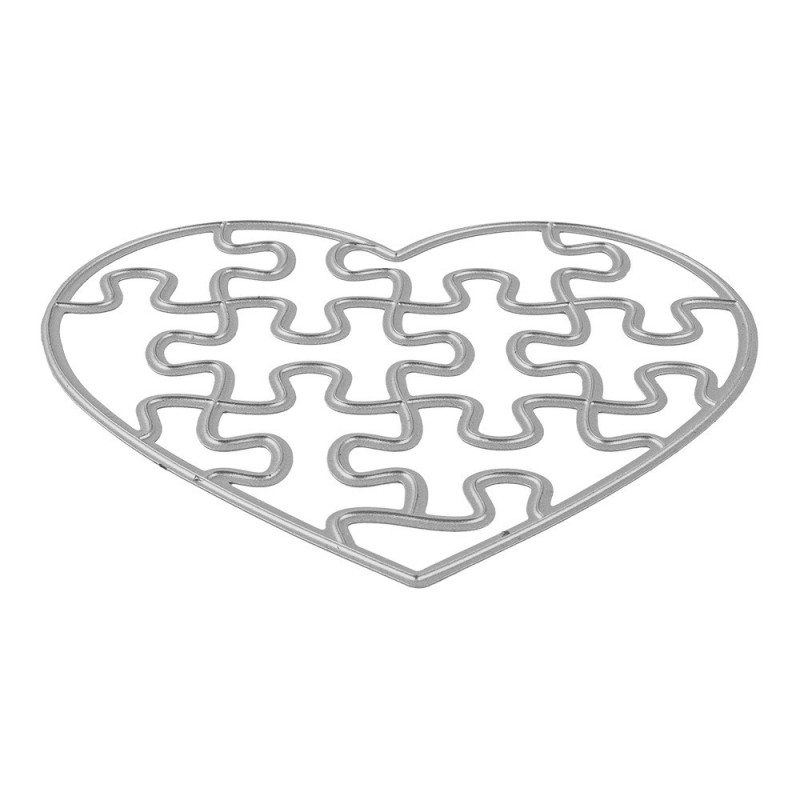 Wykrojnik do papieru, puzzle serce 2 szt