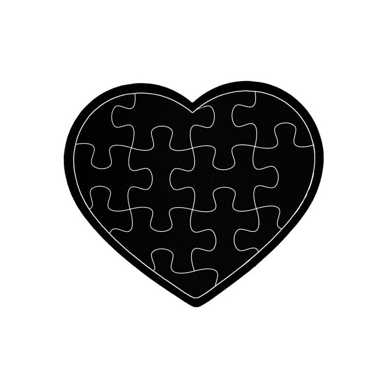 Wykrojnik do papieru, puzzle serce 2 szt