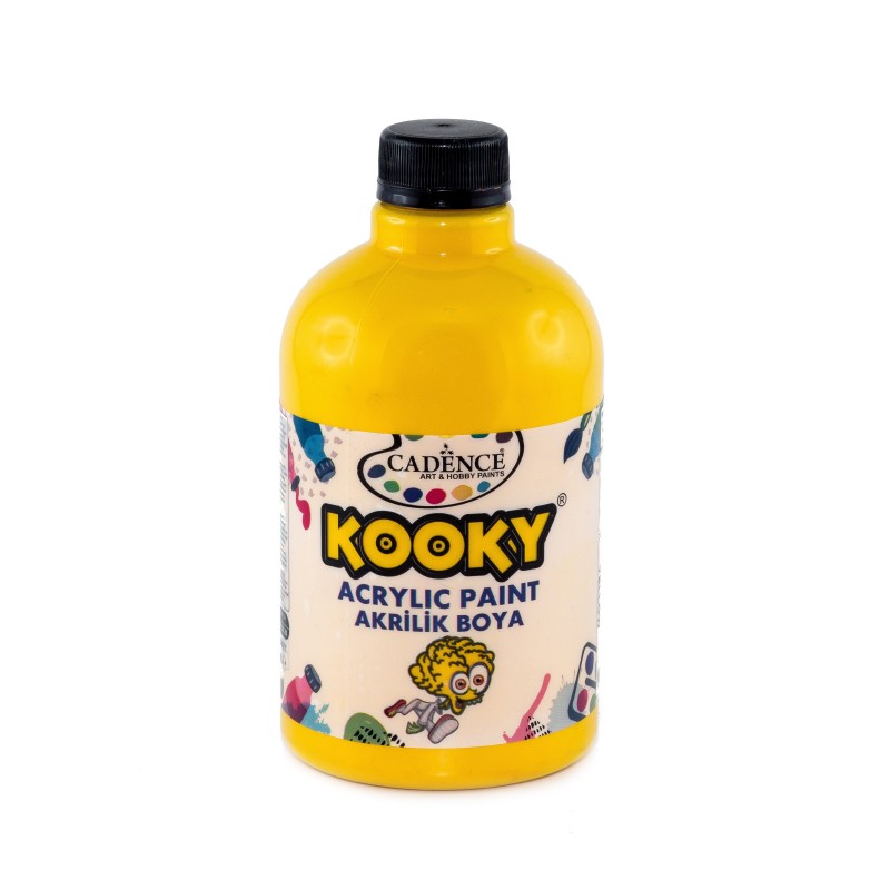 Farba akrylowa Kooky, żółta 500ml