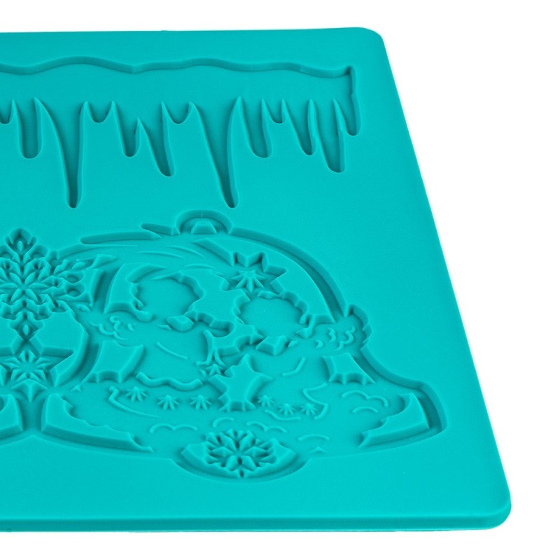 Foremka silikonowa sople i dzwonki nr 49, rozm. 30x10x0,2cm