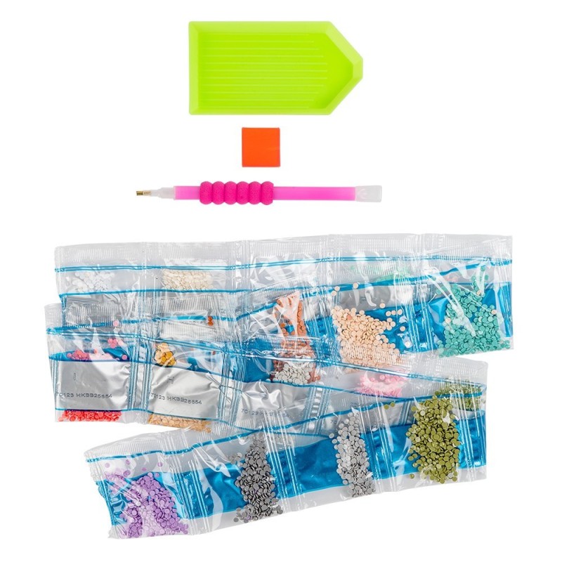 Diamond painting, kartka czas na herbatkę rozm. 16x16cm