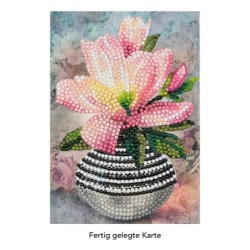 Diamond painting, kartka okolicznościowa, magnolie, 11,5x16,5cm