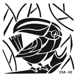 Szablon dla dzieci, Tukan,...