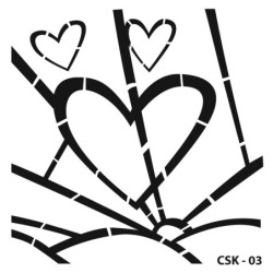 Szablon dla dzieci, Serce,...