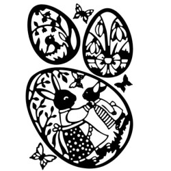 Wykrojnik do papieru, Wielkanoc, 6 szt.