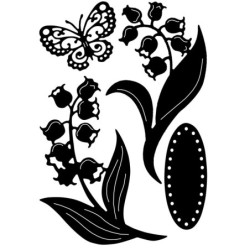 Wykrojnik do papieru, konwalie, 4 szt.