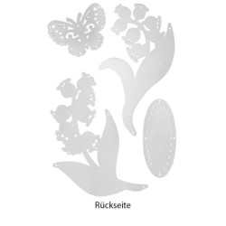 Wykrojnik do papieru, konwalie, 4 szt.