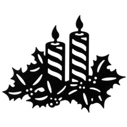 Wykrojnik do papieru, świeca, rozm. 8x10cm