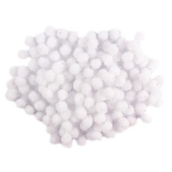 Pompony dekoracyjne, białe...