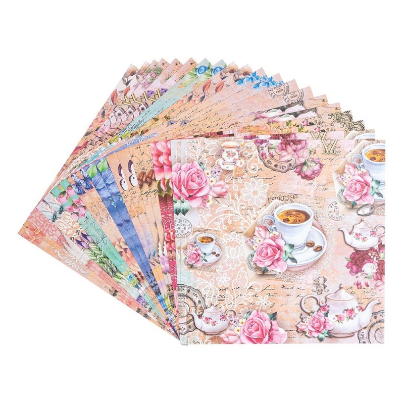 Zestaw papierów, Vintage 5, rozm. 25x25cm, 20 kartek