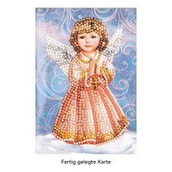 Diamond painting, kartka okolicznościowa, Anioł 3, 11,5x16,5 cm