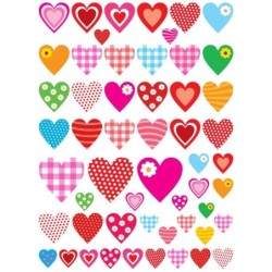 Naklejki Serca, papierowe,...